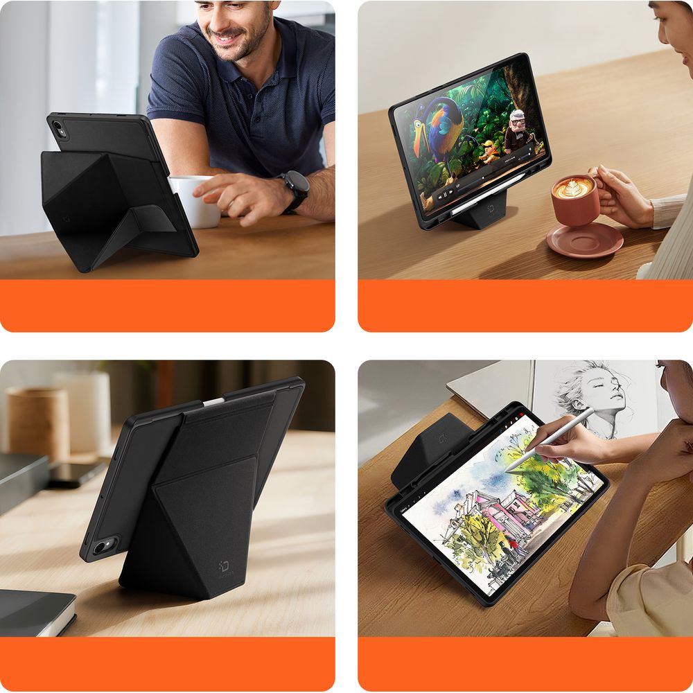 Schutzhülle mit Klappe für Galaxy Tab S11, Dux Ducis Vers, Schwarz