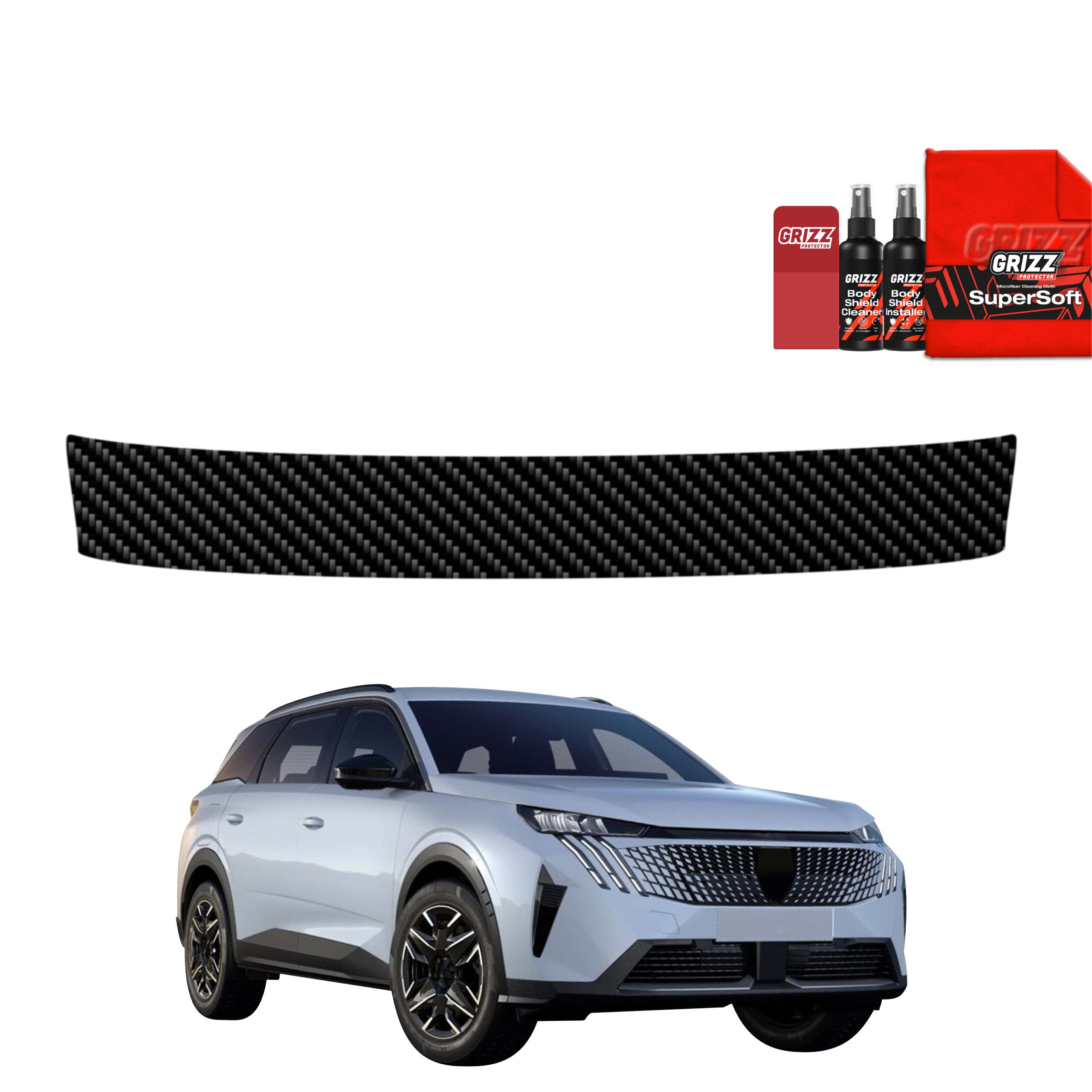 Kohlenstoff Schutzfolie Grizz Protector für Ladekante - Peugeot 5008 (2025-2026)
