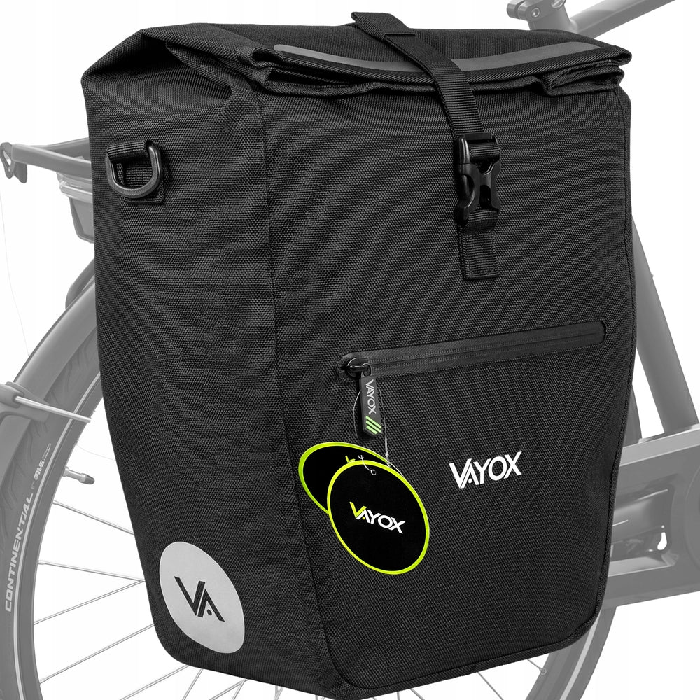 Fahrradtasche für den Gepäckträger, Vayox VA0445B 25L, Schwarz