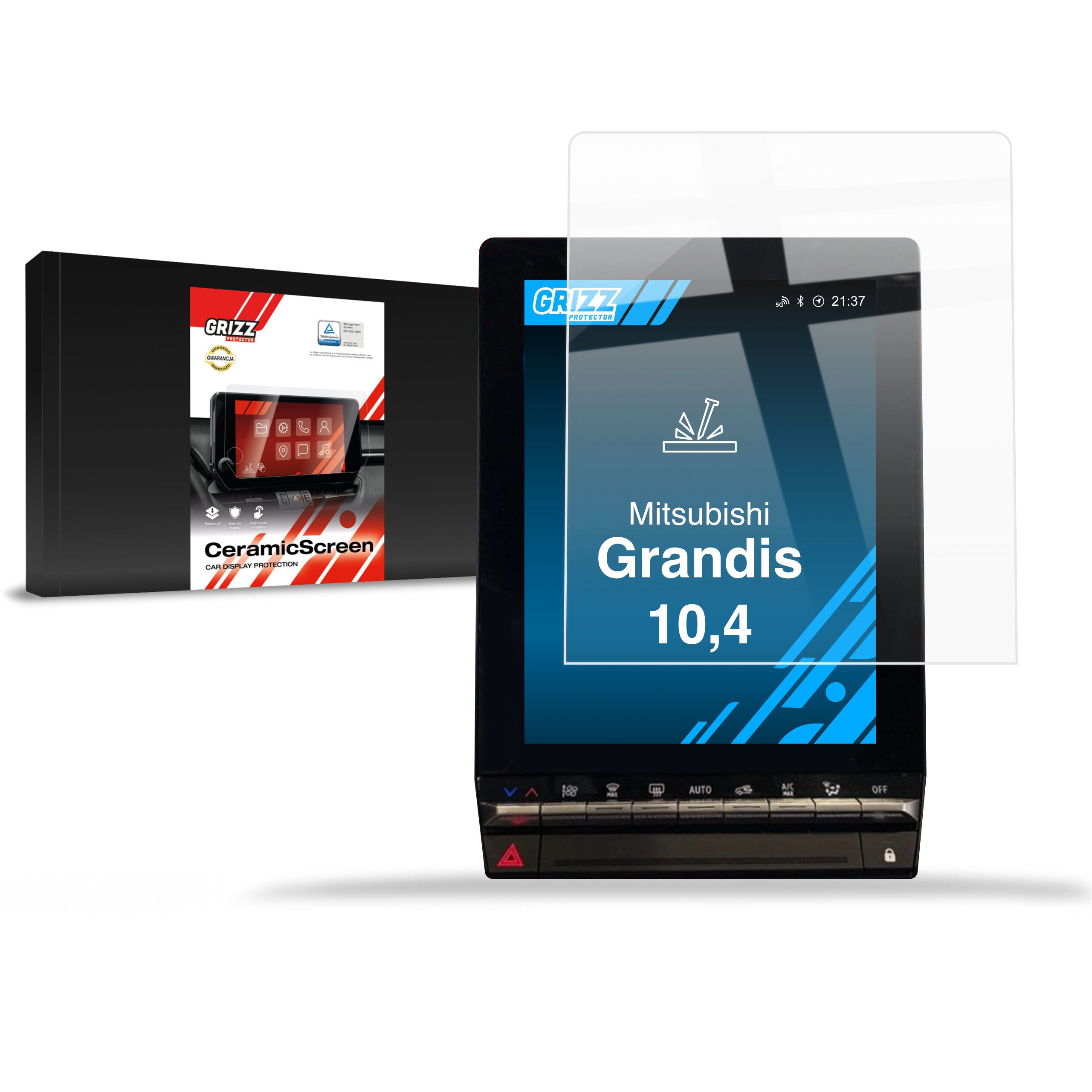 Keramische Autodisplayfolie für Mitsubishi Grandis 10,4" (2026), Grizz Protector