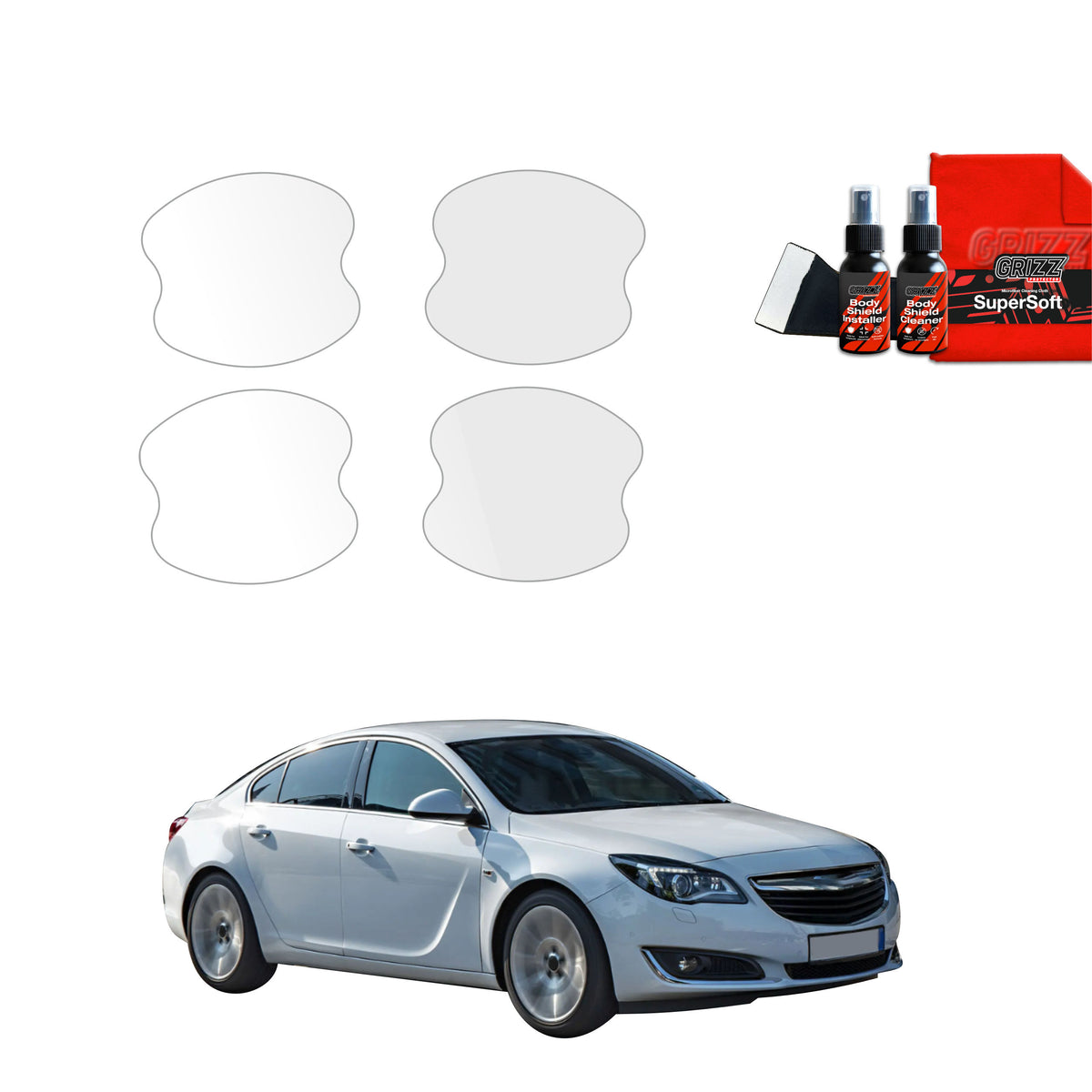 4in1 Schutzfolie Grizz Protector für Türgriffmulden - Opel Insignia A Sedan Facelifting (2013-2017)