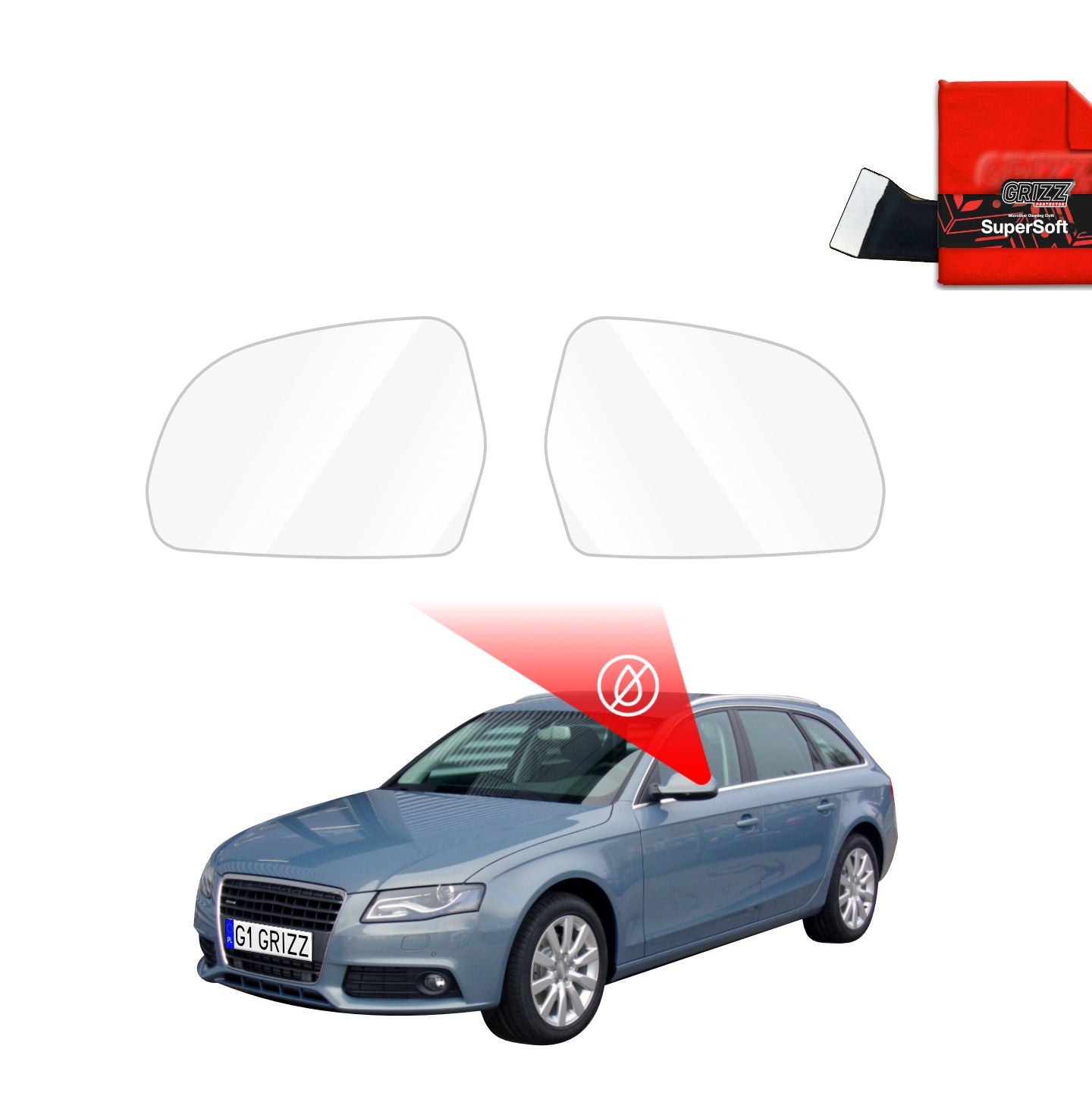 Regenschutzfolie Grizz Protector für Außenspiegel - Audi A4 B8 Avant (2007-2011)