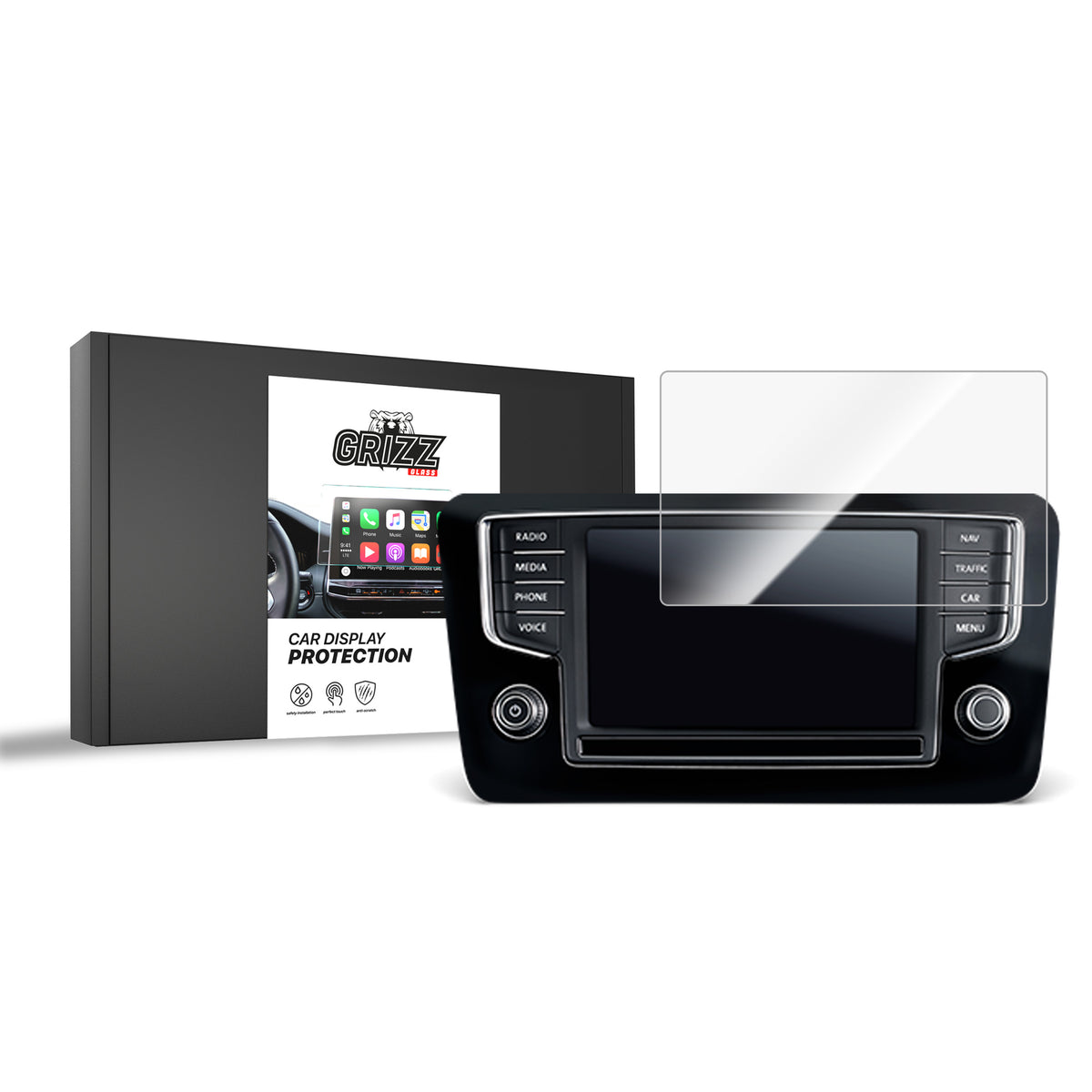 Keramische Autodisplayfolie für Volkswagen Golf 6 Discover Pro, Grizz Protector