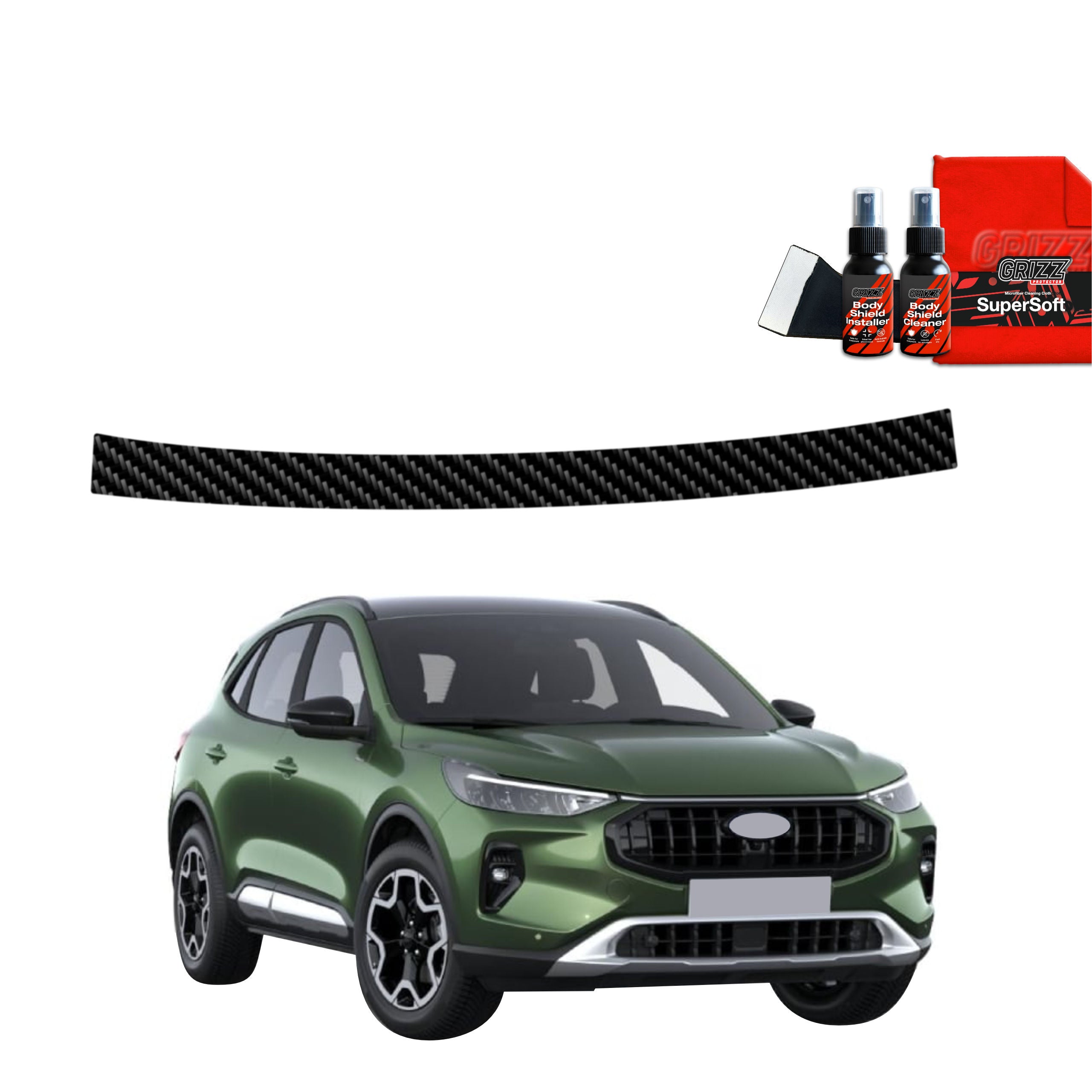 Kohlenstoff Schutzfolie Grizz Protector für Ladekante - Ford Kuga Active Facelift (2024-2026)