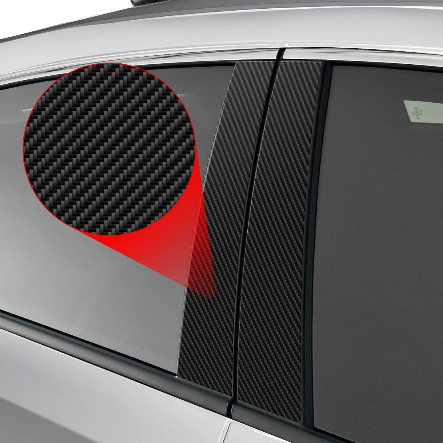 6in1 Kohlenstoff Schutzfolie Grizz Protector für B-C-Säule - Volkswagen Passat B5 Variant Facelifting (2000-2005)