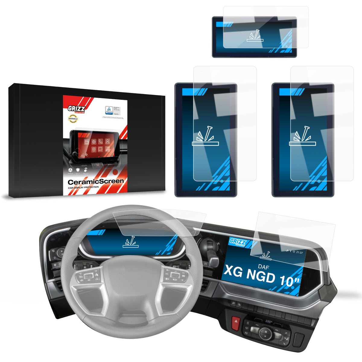 Keramische Autodisplayfolie für DAF XG NGD, Grizz Protector