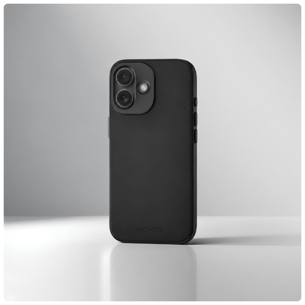Handyhülle YAXO Leather Gear Slim Case MagSafe für iPhone 17, schwarz (4/14)