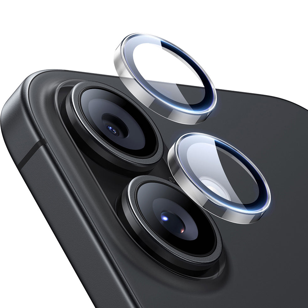 Kameraglas für iPhone 17 / 16 / 16 Plus, ESR Armorite Camera Protector, Transparent mit schwarzen Rahmen