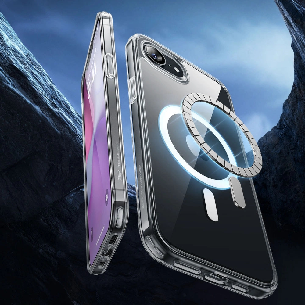 Handyhülle für iPhone 17e / 16e für MagSafe, ESR Classic Hybrid Halolock, Transparentes Weiß