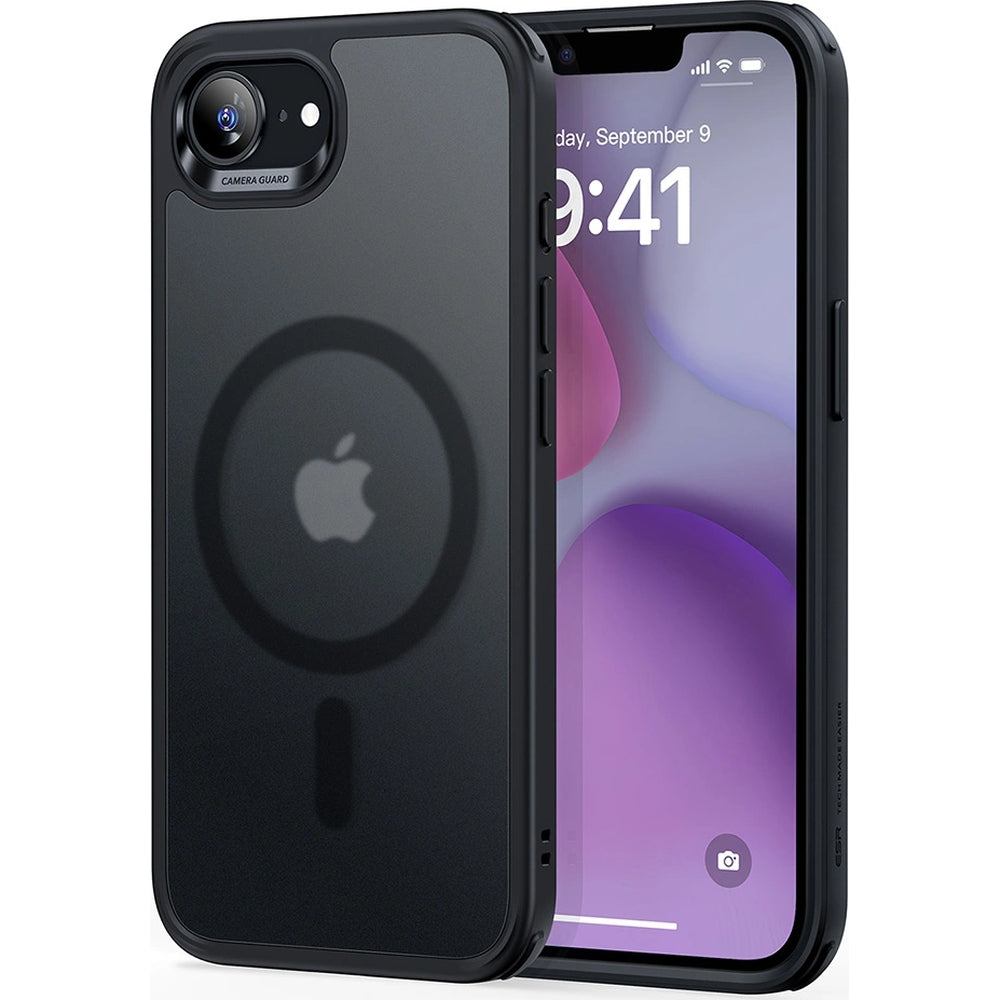 Handyhülle für iPhone 17e / 16e für MagSafe, ESR Classic Hybrid Halolock, Rauchige Schwarze