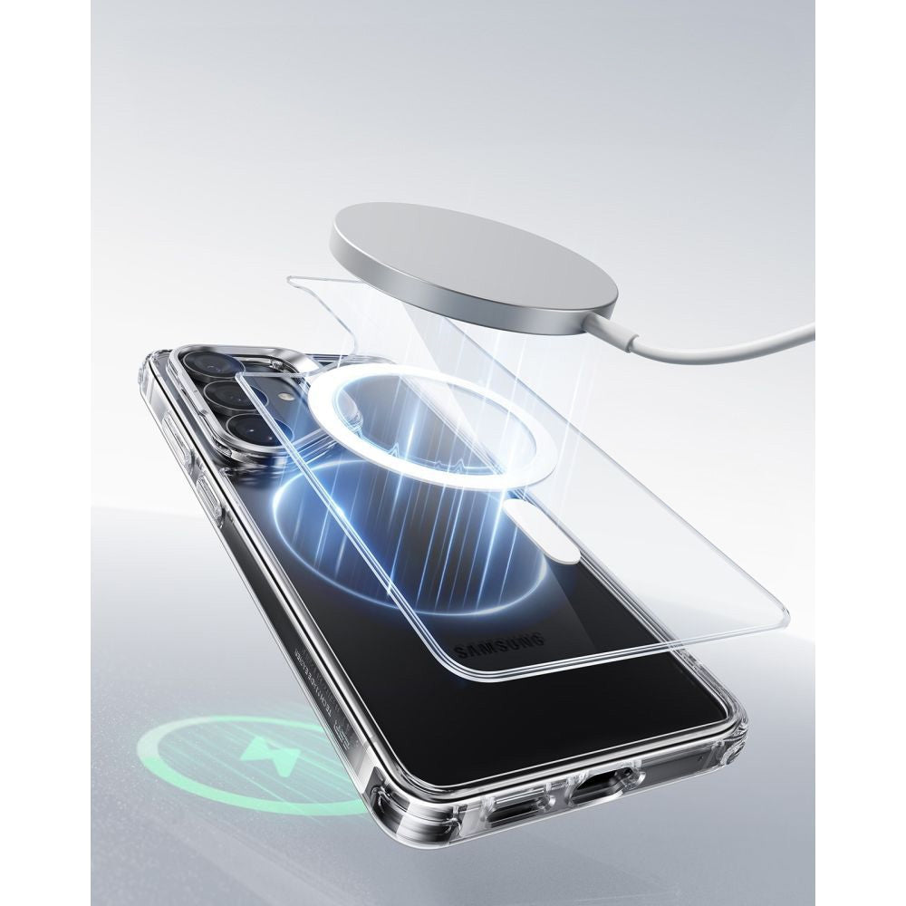 Handyhülle für Galaxy S26, ESR Classic Hybrid Kickstand mit MagSafe, Transparent und Silbern
