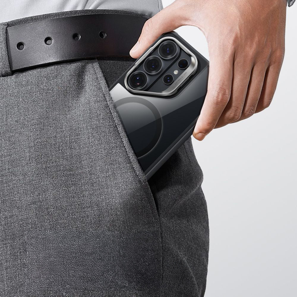 Handyhülle für Galaxy S26 Ultra, ESR Classic Hybrid Kickstand mit MagSafe, Transparent-Schwarz