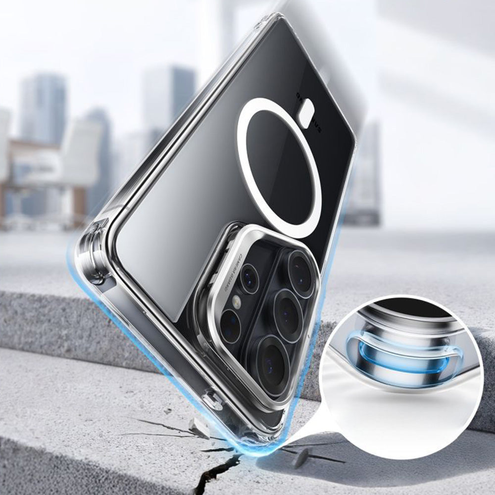 Handyhülle für Galaxy S26 Ultra, ESR Classic Hybrid Kickstand mit MagSafe, Transparent und Silbern