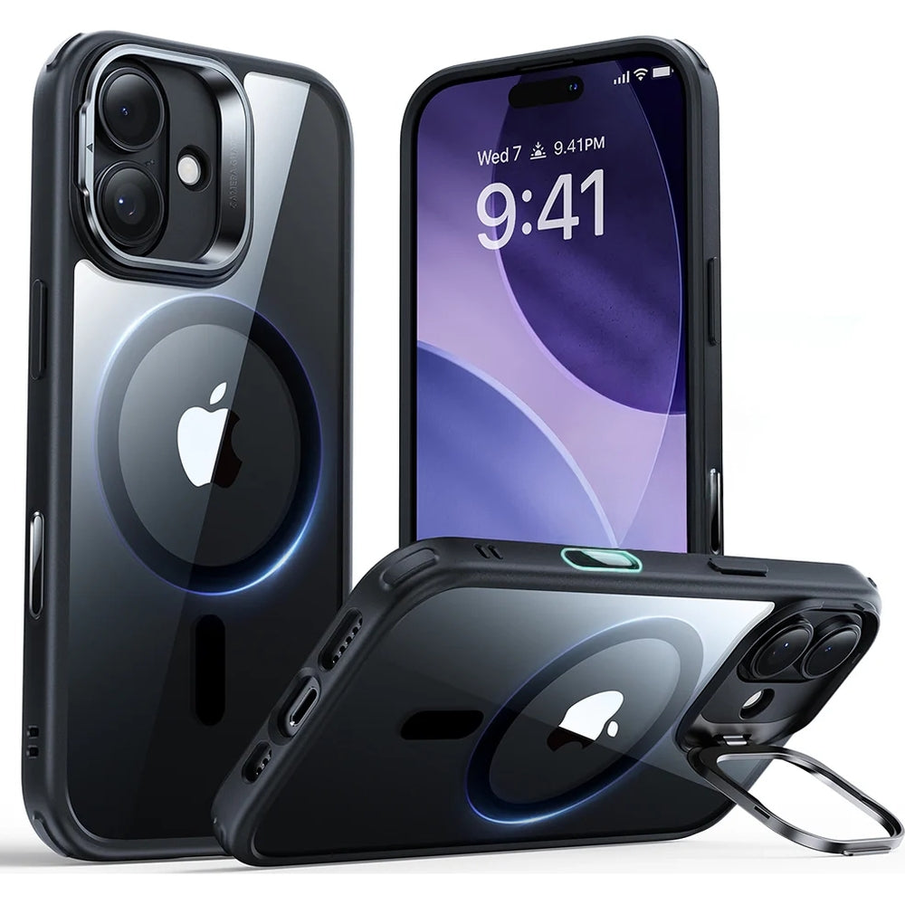 Handyhülle für iPhone 17, ESR Classic Hybrid mit MagSafe, Schwarz / Transparent