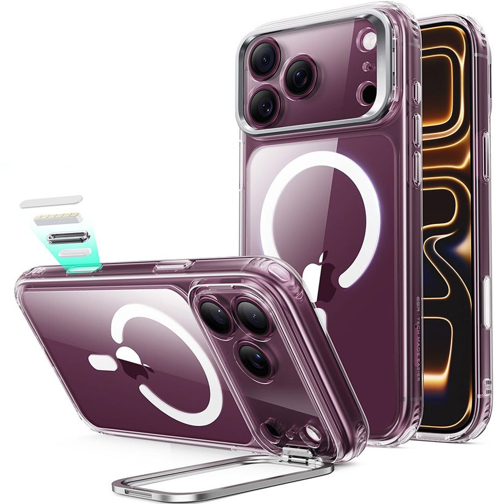 Handyhülle für iPhone 18 Pro / 17 Pro, ESR Classic Hybrid Kickstand mit MagSafe, Transparent-Weiß (1/6)