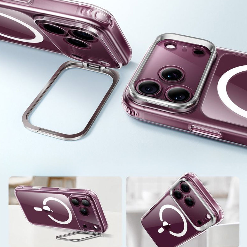 Handyhülle für iPhone 18 Pro / 17 Pro, ESR Classic Hybrid Kickstand mit MagSafe, Transparent-Weiß (3/6)