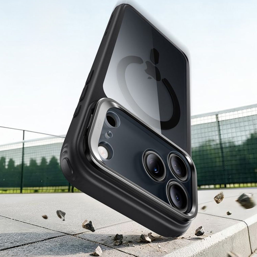 Handyhülle für iPhone 18 Pro / 17 Pro, ESR Classic Hybrid Kickstand mit MagSafe, Transparent-Schwarz (4/6)