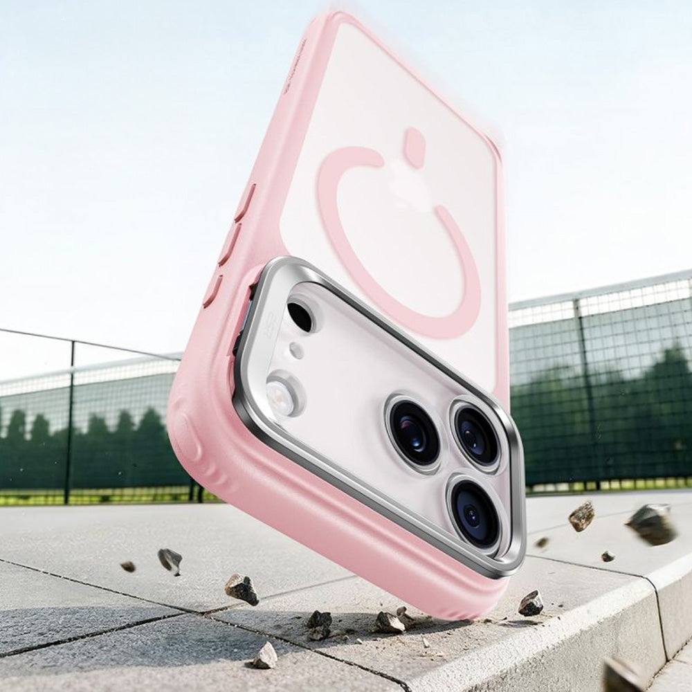 Handyhülle für iPhone 18 Pro / 17 Pro, ESR Classic Hybrid Kickstand mit MagSafe, Hellrosa-Rauchfarben (4/6)