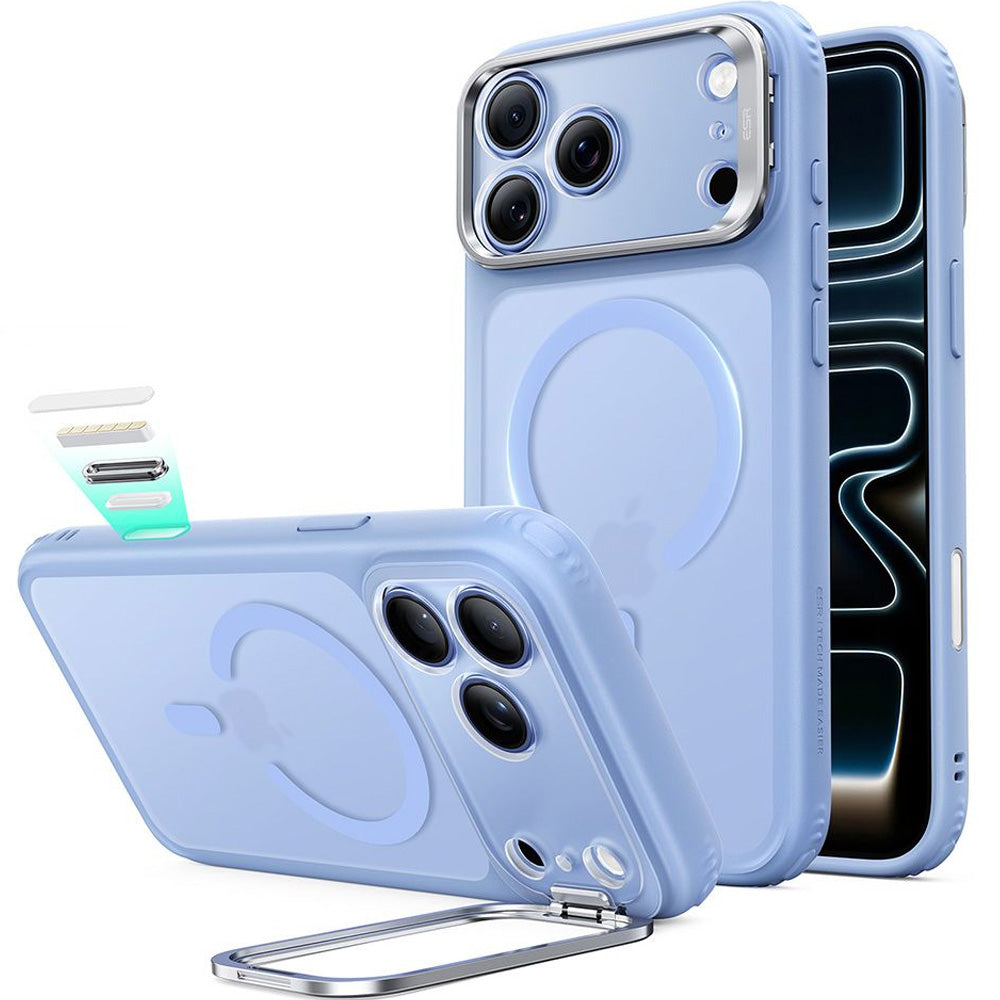 Handyhülle für iPhone 18 Pro Max / 17 Pro Max, ESR Classic Hybrid Kickstand mit MagSafe, Hellblau-Rauchfarben (1/6)