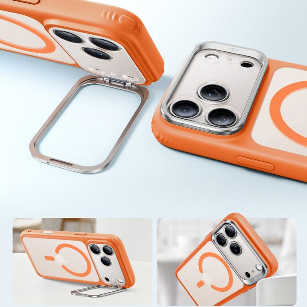 Handyhülle für iPhone 18 Pro Max / 17 Pro Max, ESR Classic Hybrid Kickstand mit MagSafe, Orange-Rauchfarben (3/6)