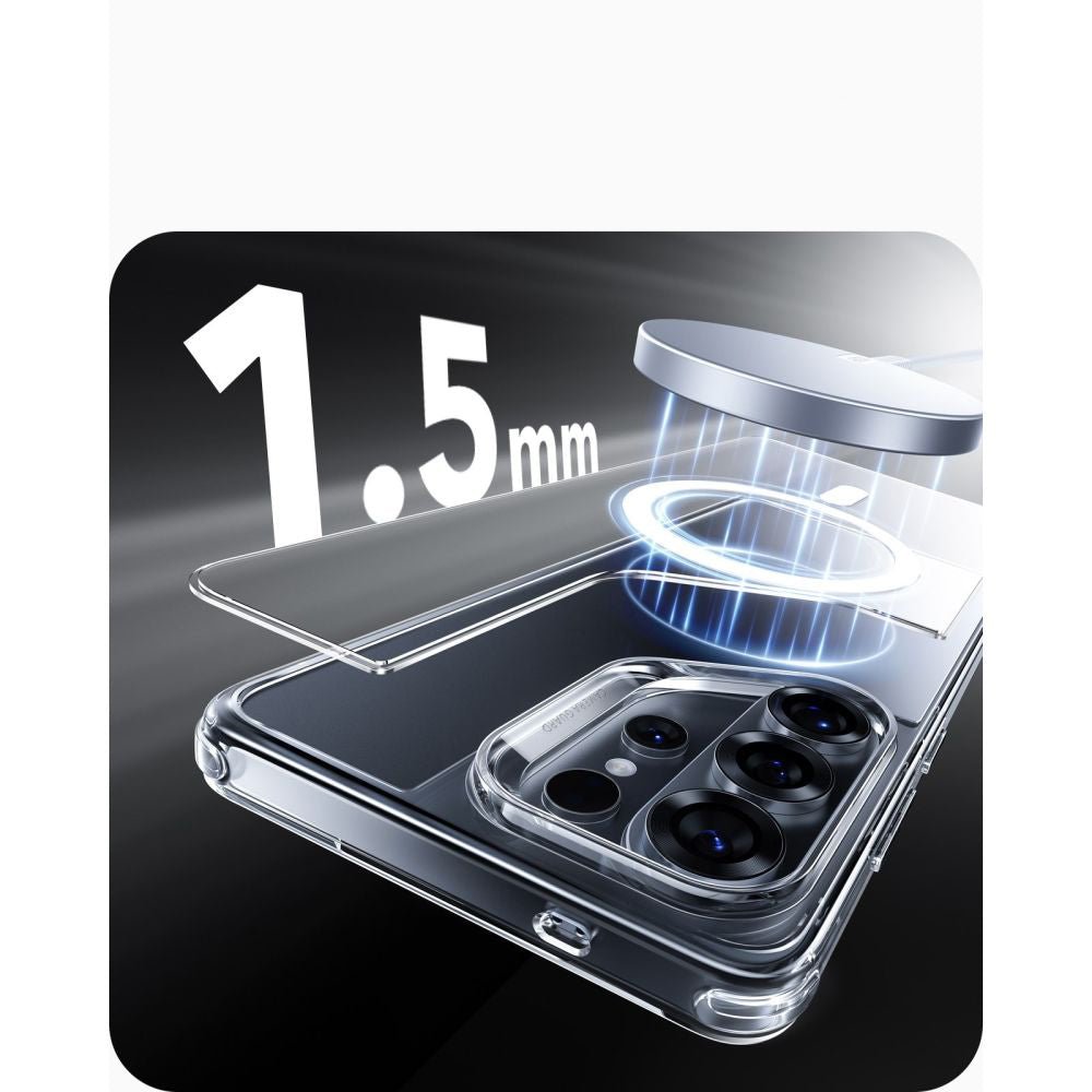 Handyhülle für Galaxy S26 Ultra, ESR Classic Hybrid mit MagSafe, Transparent und Silbern