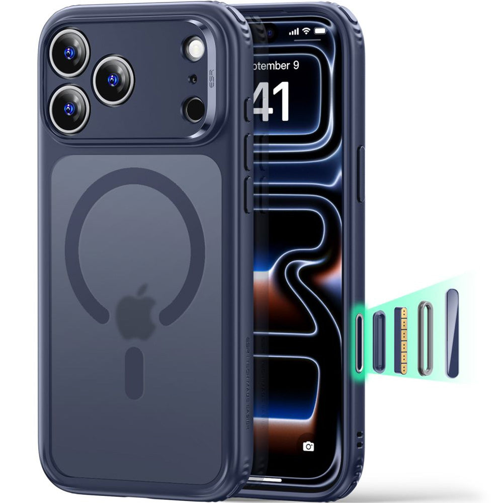 Handyhülle für iPhone 18 Pro Max / 17 Pro Max, ESR Classic Hybrid mit MagSafe, Dunkelblau-Rauchfarben (1/6)