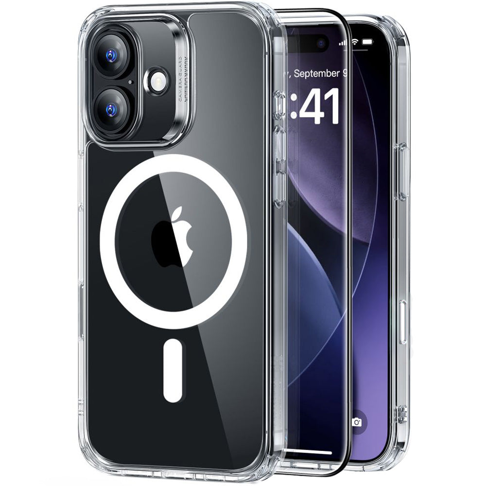 Set Handyhülle, Glas für iPhone 17, ESR Classic Hybrid mit MagSafe & Tempered Glass, Transparent