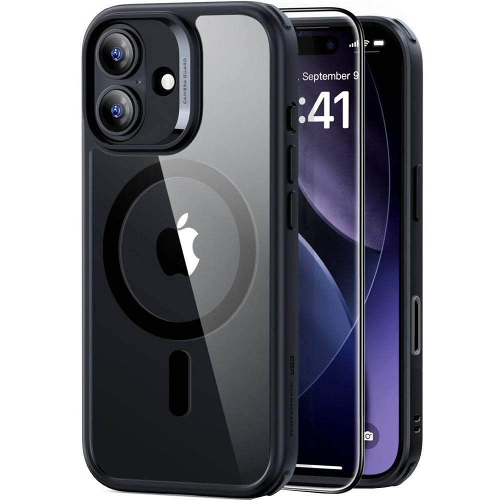Set Handyhülle, Glas für iPhone 17, ESR Classic Hybrid mit MagSafe & Tempered Glass, Schwarz und Transparent