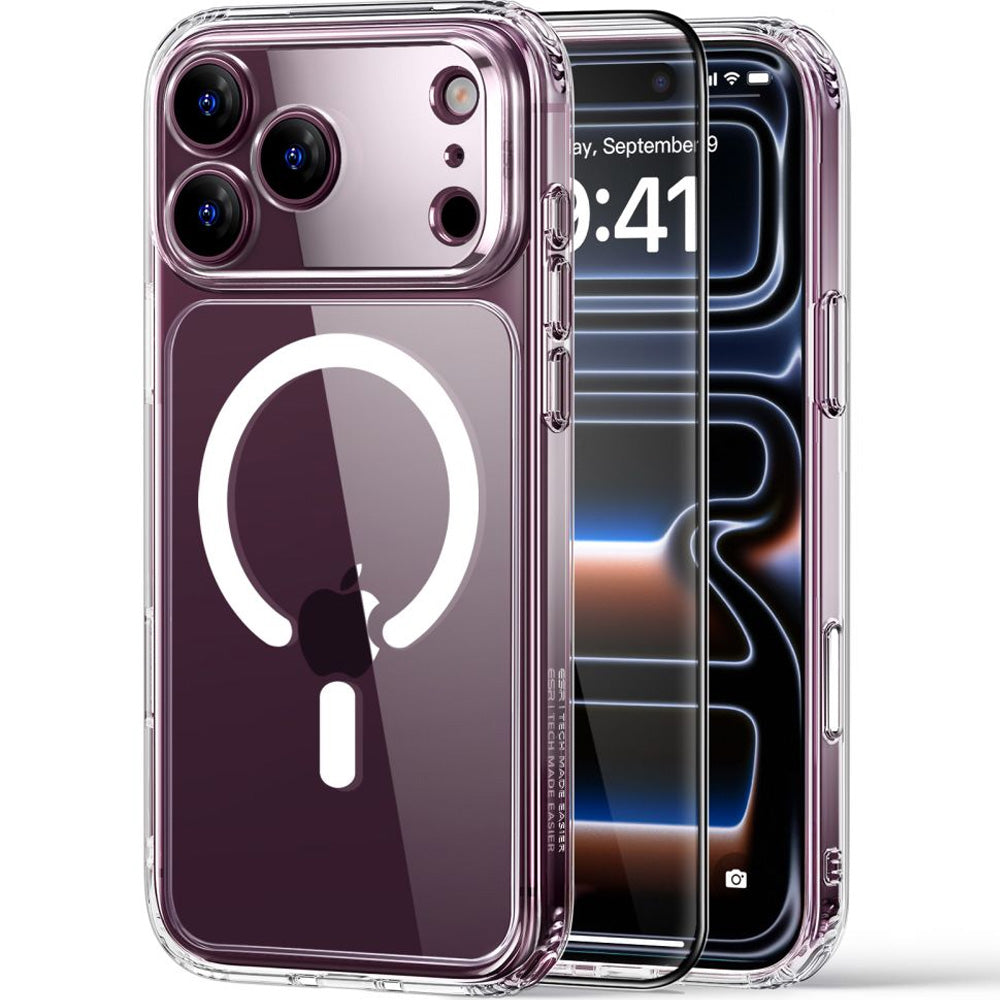 Set: Handyhülle, Glas für iPhone 18 Pro Max / 17 Pro Max, ESR Classic Hybrid mit MagSafe & Tempered Glass, Transparent (1/7)