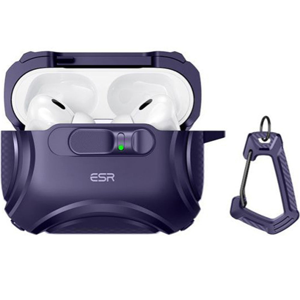 Schutzhülle für AirPods Pro 3, ESR Cyber FlickLock Halolock mit MagSafe, Dunkelviolett