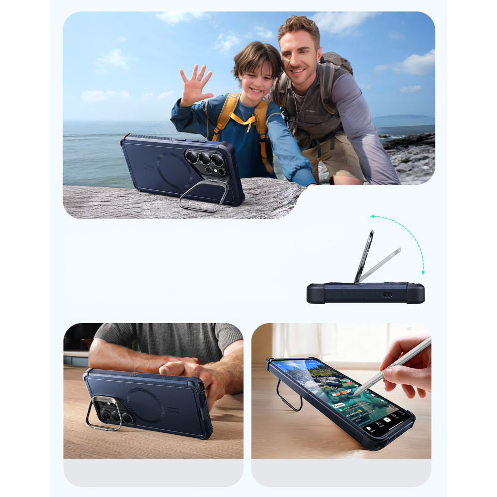 Handyhülle für Galaxy S26 Ultra, ESR Cyber Tough Case Kickstand mit MagSafe, Blau