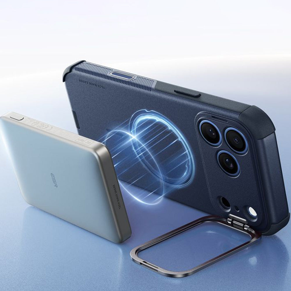 Handyhülle für iPhone 18 Pro / 17 Pro, ESR Cyber Tough Case Kickstand mit MagSafe, Dunkelblau (7/7)
