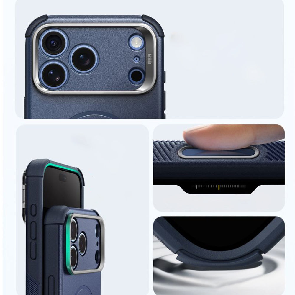 Handyhülle für iPhone 18 Pro Max / 17 Pro Max, ESR Cyber Tough Case Kickstand mit MagSafe, Dunkelblau (6/8)