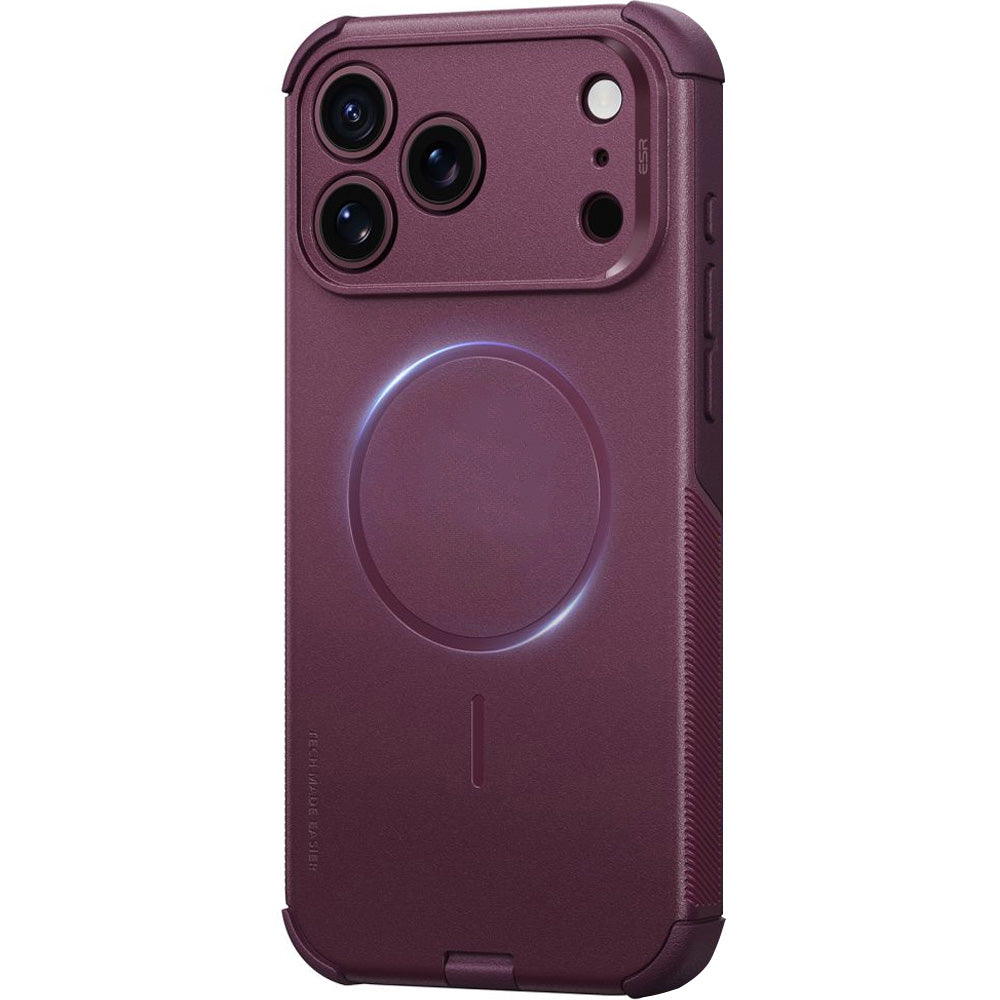 Handyhülle für iPhone 18 Pro / 17 Pro, ESR Cyber Tough Case mit MagSafe, Burgunderrot (7/7)