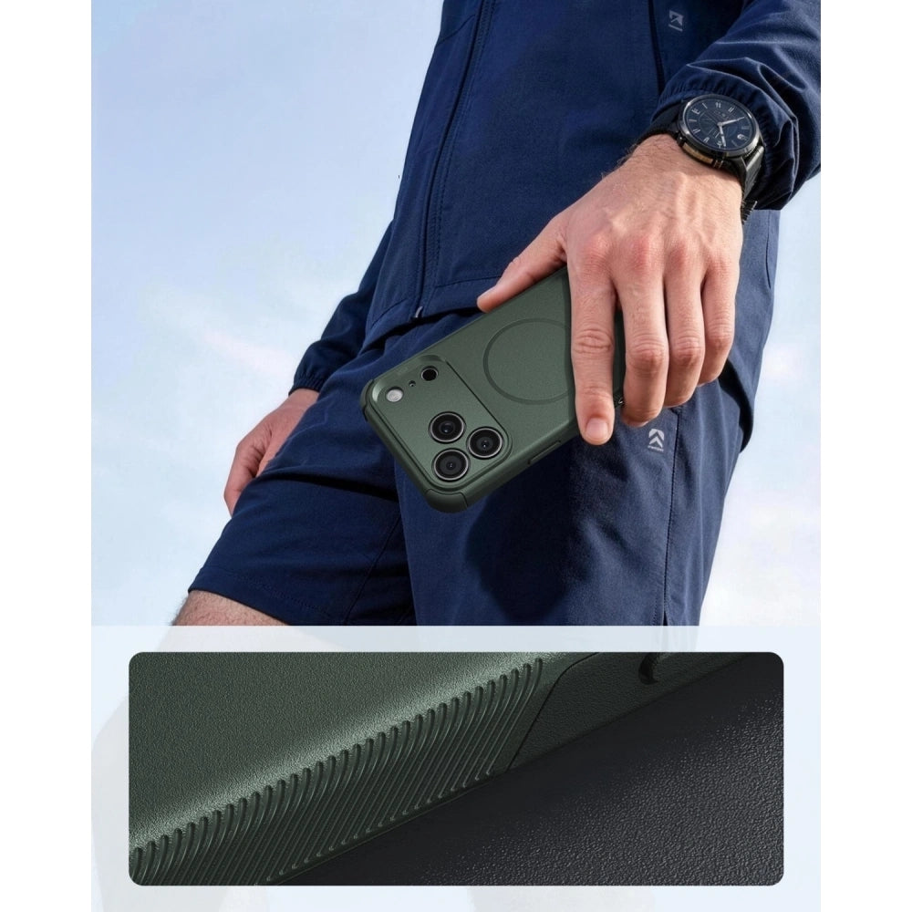 Handyhülle für iPhone 18 Pro / 17 Pro, ESR Cyber Tough Case mit MagSafe, Grün
