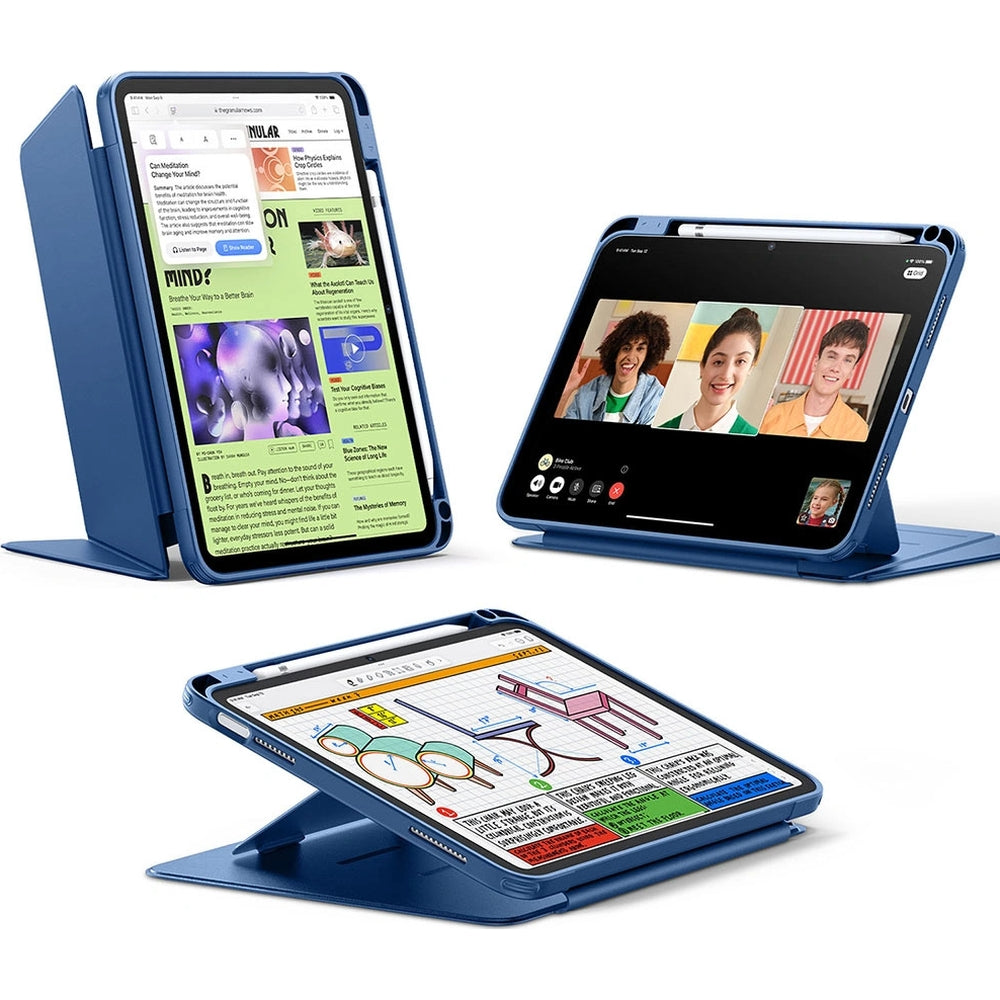 Schutzhülle mit Klappe für iPad 11 / 10 gen. 2025 / 2022, ESR Flip Hybrid, Dunkelblau