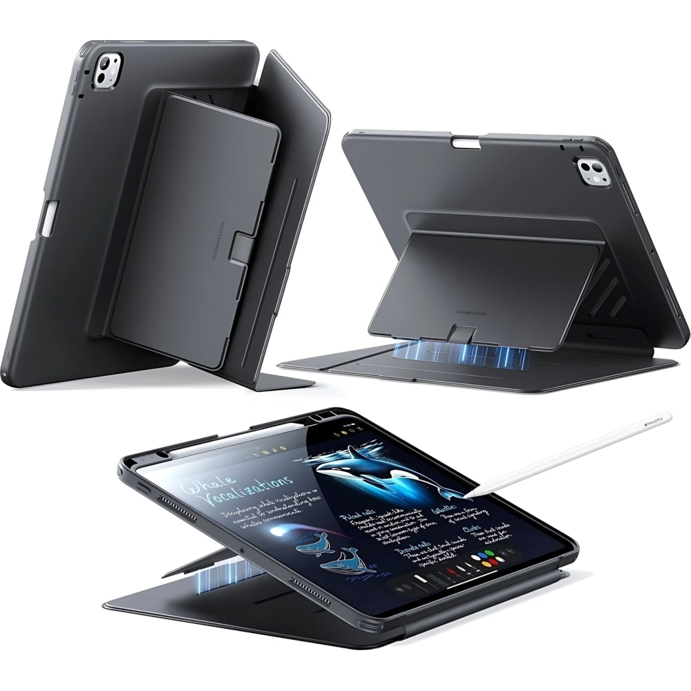 Schutzhülle mit Klappe für iPad Pro 11" 5/6 2025/2024, ESR Flip Hybrid, Schwarz