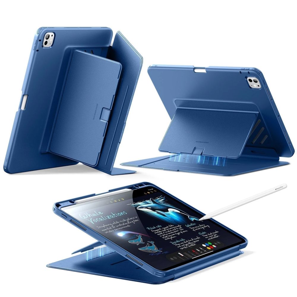 Schutzhülle mit Klappe für iPad Pro 11" 5/6 2025/2024, ESR Flip Hybrid, Dunkelblau