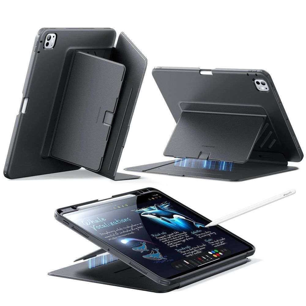 Schutzhülle mit Klappe für iPad Pro 13" 7/8 2025/2024, ESR Flip Hybrid, Schwarz