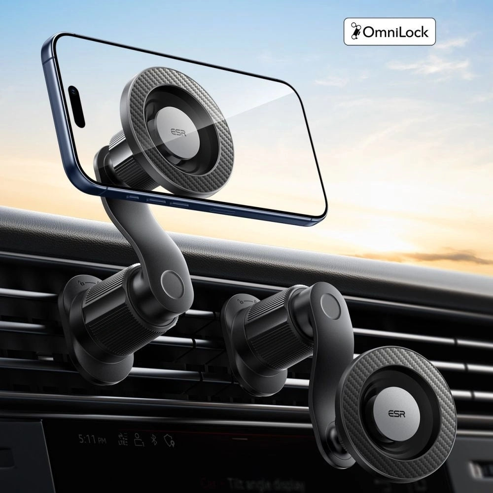 Magnetischer Autohalter für Mobiltelefone für MagSafe ESR Omnilock 2B523, Schwarz