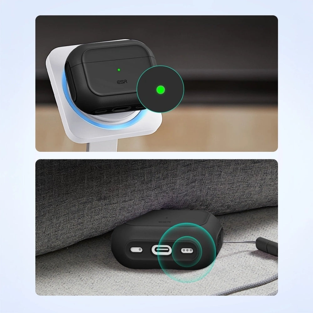 Schutzhülle ESR Orbit HaloLock MagSafe für AirPods Pro 3, Schwarz