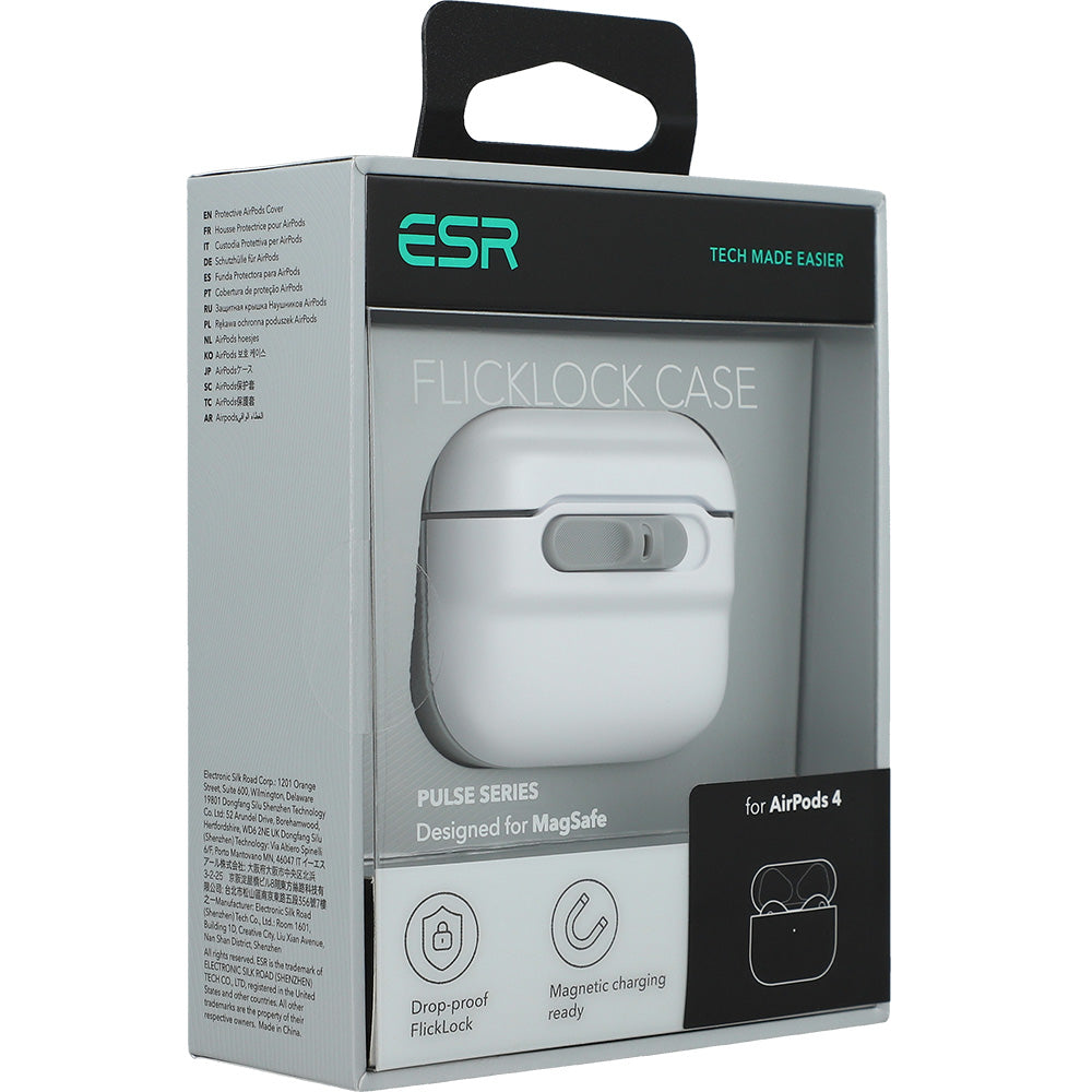 Schutzhülle für Apple AirPods 5 / 4, ESR Pulse HaloLock MagSafe, Weiß
