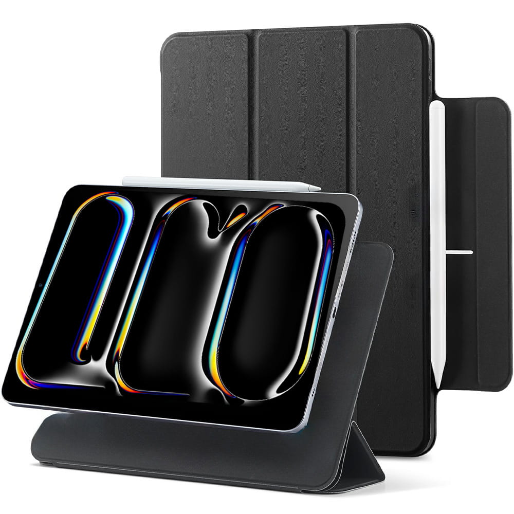 Schutzhülle für iPad Air 11" / 10.9" 2020-2026 / Pro 11" 2018, ESR Rebound Magnetic Case, Schwarz