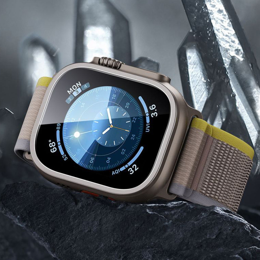 Gehärtetes Glas für Apple Watch Ultra 4/3/2/1 49 mm, ESR Screen Protector Armorite, 2 Stück, Titan