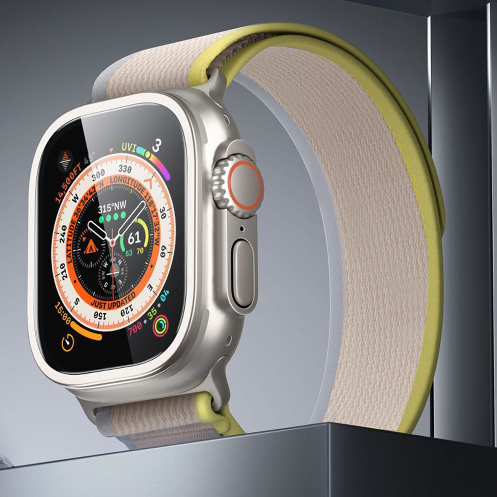 Gehärtetes Glas für Apple Watch Ultra 4/3/2/1 49 mm, ESR Screen Protector Armorite, 2 Stück, Titan