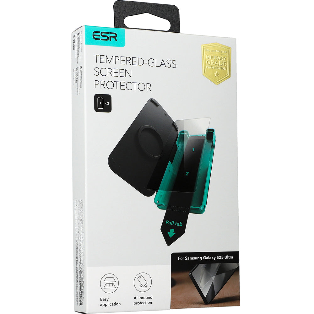 Gehärtetes Glas für Samsung Galaxy S25 Ultra, ESR Tempered Glass, 2 Stück