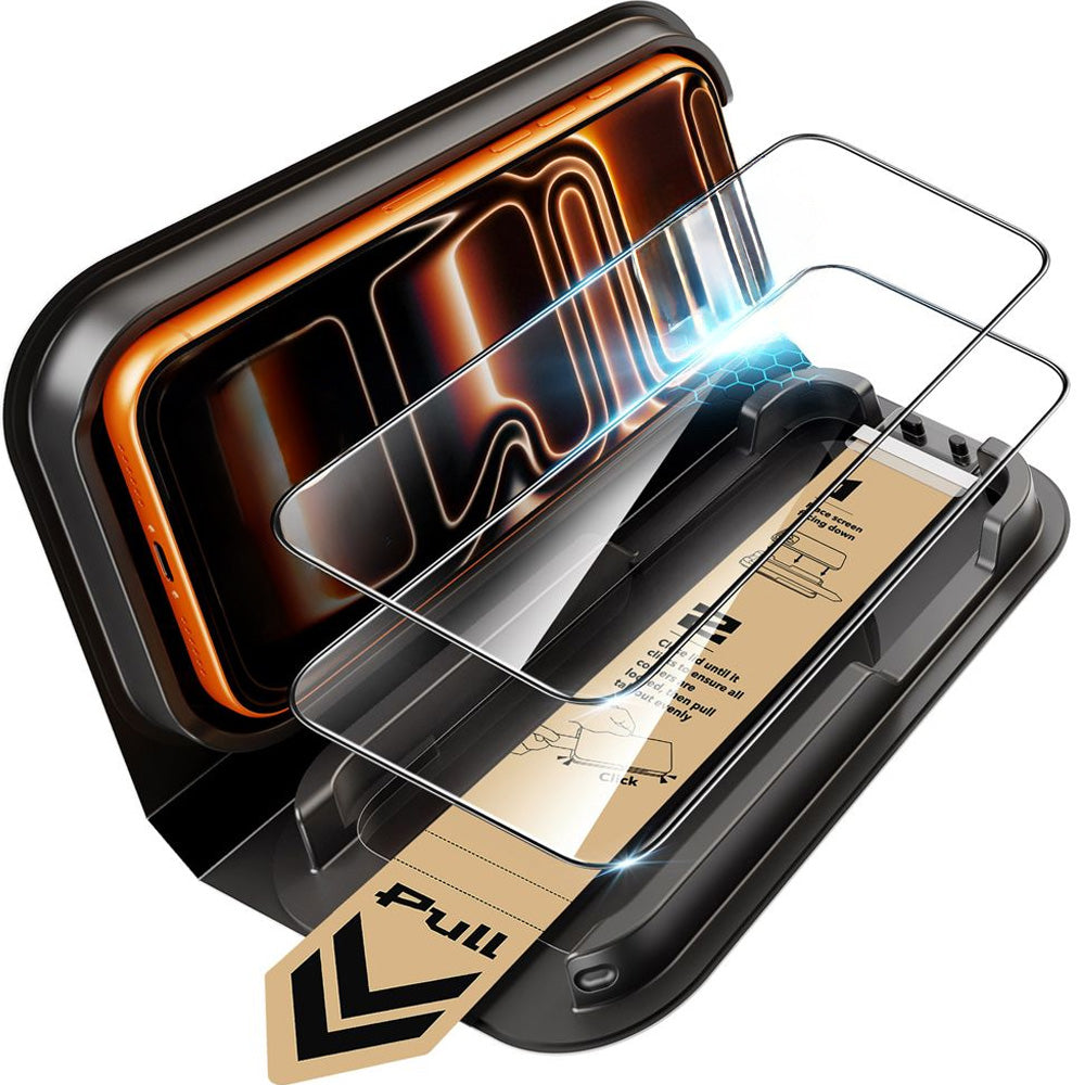 Gehärtetes Glas mit Positionierungsrahmen für iPhone 18 Pro / 17 Pro, ESR Ultrafit Armorite Pro Tempered Glass (2/7)