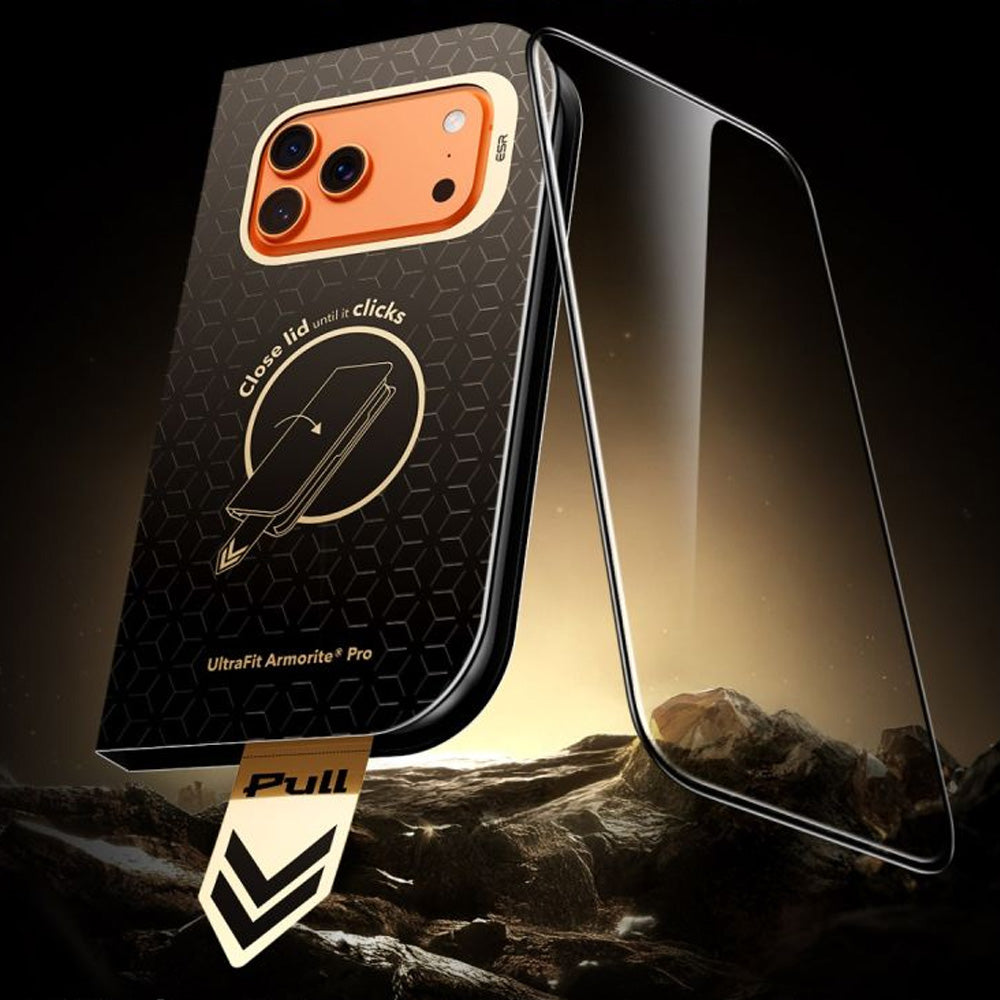 Gehärtetes Glas mit Positionierungsrahmen für iPhone 18 Pro / 17 Pro, ESR Ultrafit Armorite Pro Tempered Glass (3/7)