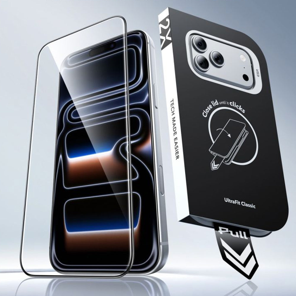 Gehärtetes Glas mit Positionierrahmen für iPhone 18 Pro Max / 17 Pro Max, ESR UltraFit Classic Screen Protector, 2 Stück (4/7)