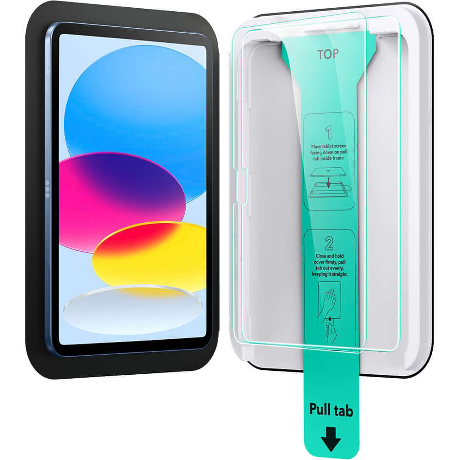 Gehärtetes Glas mit Positionierrahmen für iPad 11 / 10 gen. 2025 / 2022, ESR UltraFit Tempered Glass, 2 Stück